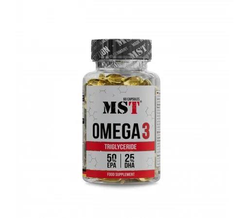 Омега-3 MST Nutrition Omega 3 Triglyceride 750 мг, 60 гелевых капсул