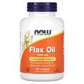Льняна олія органічна NOW Flax Seed Oil 1000 мг м'які капсули №100