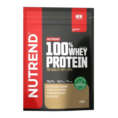 Протеїн сироватковий змішаний Nutrend 100% Whey Protein полуниця, 400 г