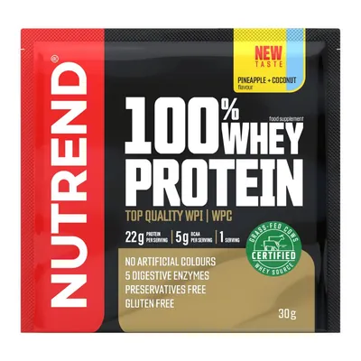 Протеїн сироватковий змішаний Nutrend 100% Whey Protein ананас-кокос, 30 г