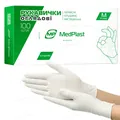 Рукавички оглядові MP MedPlast латексні з пудрою нестерильні, розмір M, пара