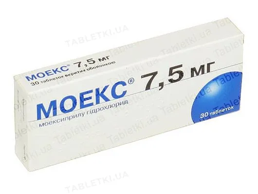 Моекс таблетки, в/плів. обол. по 7.5 мг №30 (10х3)