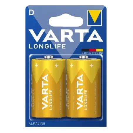 Батарейка Varta Longlife D LR20 щелочная, 2 штуки
