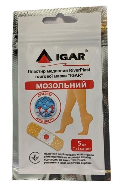 ПластырьмозольныйIGARRiverPlast7смх2см,5штук