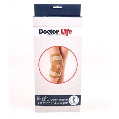 Брейс на колінний суглоб Doctor Life KS-02, з шарнірами, відкритий, розмір L
