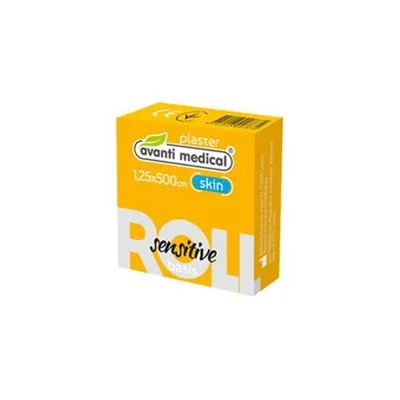 Пластир медичний Avanti medical Sensitive Skin Roll на нетканій основі 1,25 см х 500 см, тілесний, котушка, 1 штука