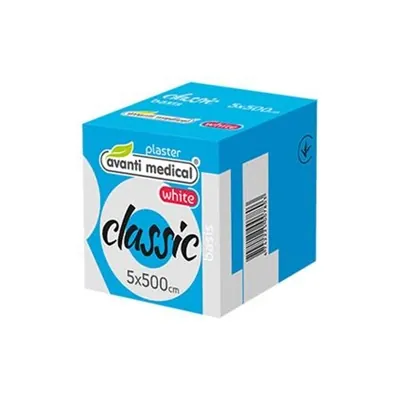 Пластир медичний Avanti medical Classic White Roll на тканинній основі 5 см х 500 см, білий, котушка, 1 штука