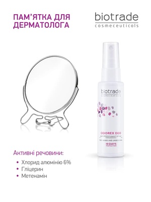 Дезодорант-антиперспирант спрей Biotrade Odorex Deo длительного действия 10 дней защиты, 40 мл
