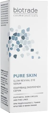 Крем для шкіри навколо очей Biotrade Pure Skin Glow Revival проти перших ознак старіння і темних кіл, 15 мл