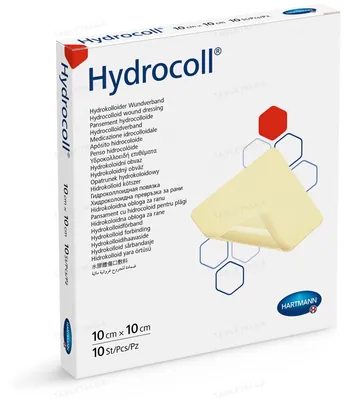Пов'язка гідроколоїдна Hydrocoll 10 см х 10 см, 10 штук