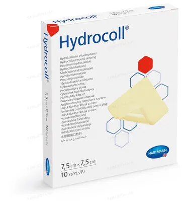 Пов'язка гідроколоїдна Hydrocoll 7,5 см х 7,5 см, 10 штук