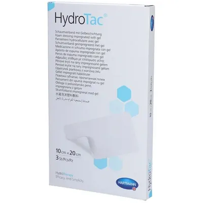 Пов'язка гідрогелева HydroTac губчаста 10 см х 20 см, 3 штуки