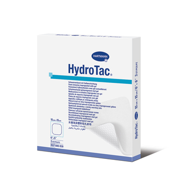 Повязка гидрогелевая HydroTac губчатая 15 см х 15 см, 3 штуки