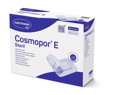 Пов'язка пластирна Cosmopor E steril для закриття ран 10 см х 8 см стерильна, 25 штук