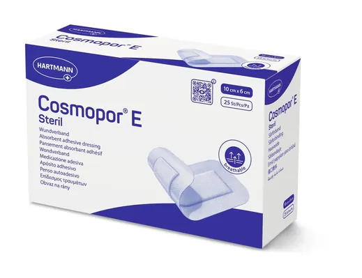 Пов'язка пластирна Cosmopor E steril для закриття ран 10 см х 6 см стерильна, 25 штук