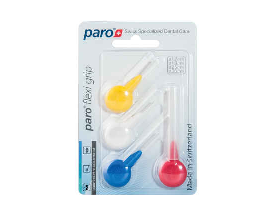 Межзубные щетки Paro Swiss Flexi Grip разноцветные, набор размеров, 4 шт