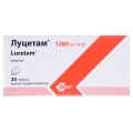 Луцетам таблетки, п/плен. обол. по 1200 мг №20 (10х2)