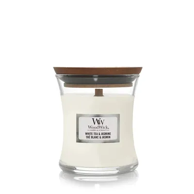 Свічка ароматична Woodwick Білий чай з Жасмином міні, 85 г