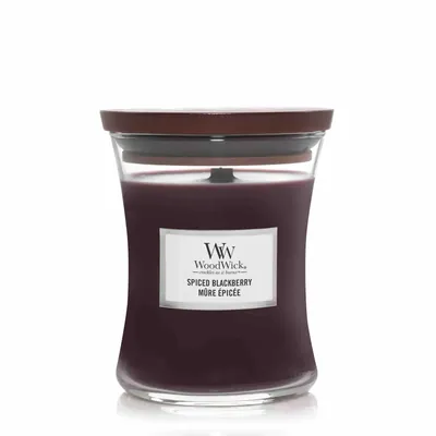 Свічка ароматична Woodwick Ожина зі спеціями середня, 275 г