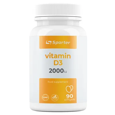 Вітамін Д3 Sporter Vitamin D3 2000 ME, 90 м'яких гелевих капсул