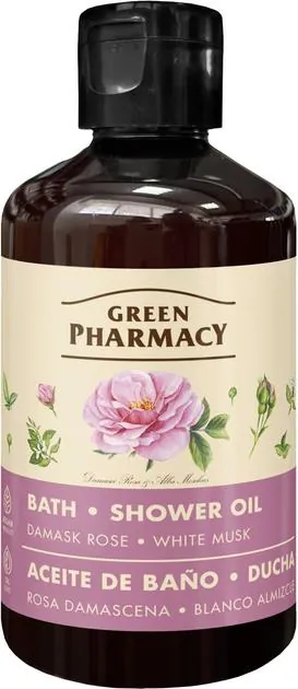 Олія для ванни та душу Green Pharmacy Дамаська троянда та білий мускус 250 мл
