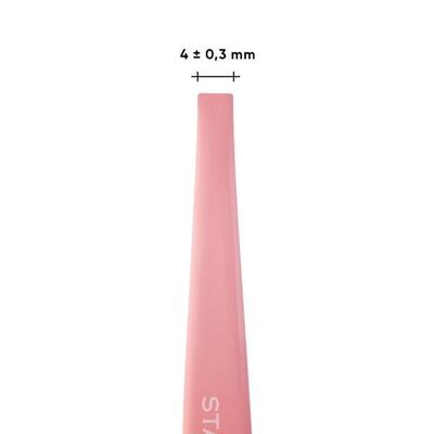 Пинцет для бровей Staleks Beauty & Care 11 TBC-11/1, тип 1 розовый
