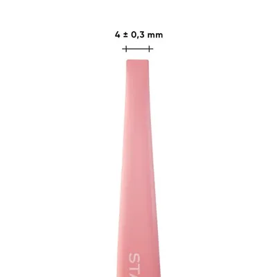 Пінцет для брів Staleks Beauty & Care 11 TBC-11/1, тип 1 рожевий