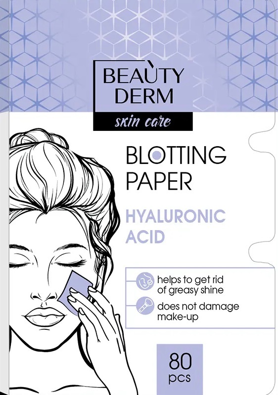 Серветки матуючі Beauty Derm з гіалуроновою кислотою, 80 шт