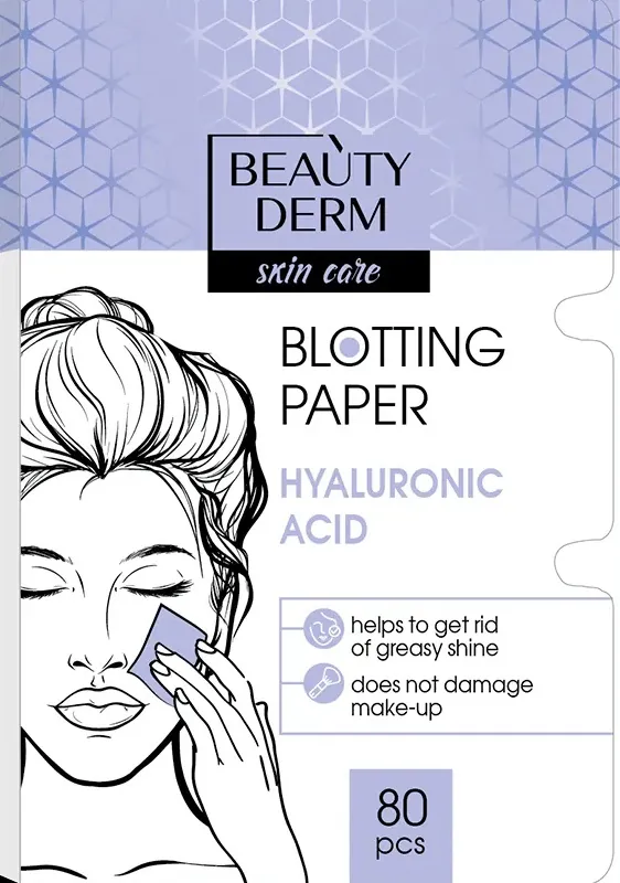 Серветки матуючі Beauty Derm з гіалуроновою кислотою, 80 шт