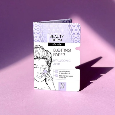 Серветки матуючі Beauty Derm з гіалуроновою кислотою, 80 шт