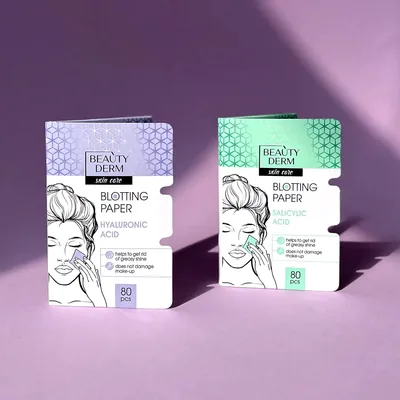 Серветки матуючі Beauty Derm з гіалуроновою кислотою, 80 шт