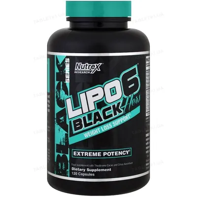Жироспалювач Nutrex Research Lipo6 Black Hers, 120 капсул