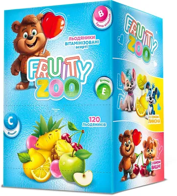 Льодяники Tabula Vita Fruity Zoo з вітамінами асорті №120
