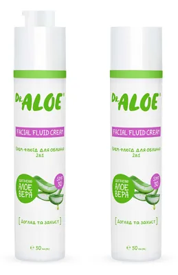 Крем-флюїд для обличчя Dr.Aloe 2-в-1 SPF50, 50 мл