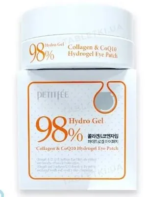 Патчі під очі гідрогелеві Petitfee Collagen & Co Q10 Hydrogel Eye Patch колаген коензим Q10, 60 шт