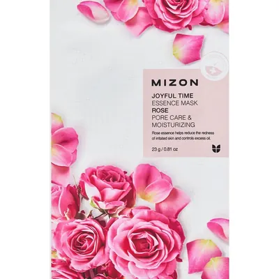 Маска тканинна для обличчя Mizon Joyful Time Essence Mask Rose з екстрактом троянди, 23 мл