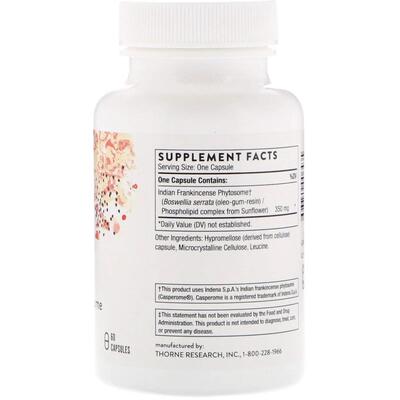 Босвелия Thorne Research Boswellia Phytosome, 60 капсул