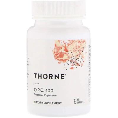 Экстракт виногадных косточек Thorne Research Grape Seed Extract (OPC-100), 60 капсул