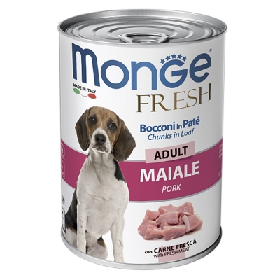 Корм вологий для собак Monge Fresh Adult Pork свинина, 400 г