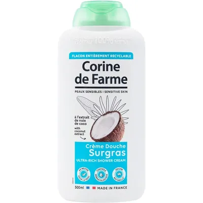 Гель-крем для душу Corine de Farme живильний з екстрактом Кокоса, 500 мл