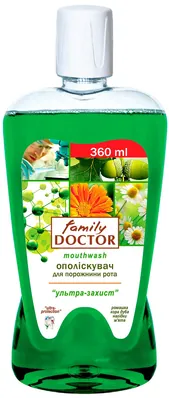 Ополіскувач для порожнини рота Family Doctor Ультра захист, 360 мл