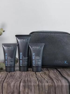 Набор Alma K. Recharge For Men дорожный (гель для душа 75 мл + крем для бритья 40 мл + бальзам после бритья 40 мл)