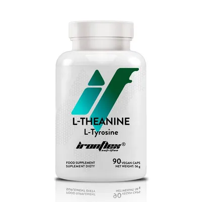 L-теанін та L-тирозин IronFlex Nutrition L-Theanine + L-Tyrosine, 90 вегетаріанських капсул