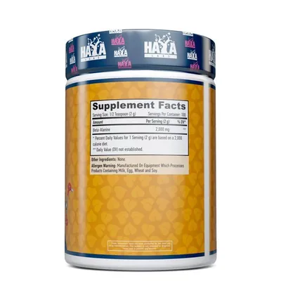 Бета-аланін Haya Labs Beta-Alanine, порошок 200 г