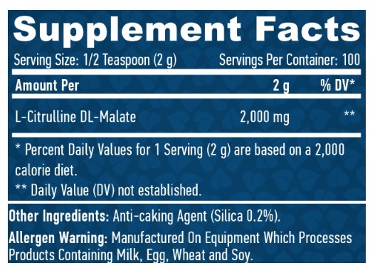 Цитруллин малат Haya Labs Citrulline Malate (Sports), порошок 200 г