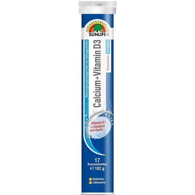 Вітаміни Sunlife Calcium + D3 Brausetabletten таблетки шипучі №17