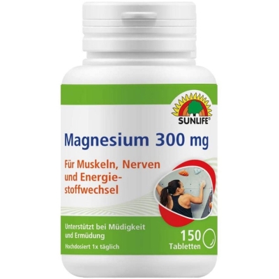 Вітаміни Sunlife Magnesium 300 mg таблетки №150