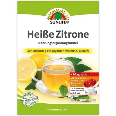 Вітаміни Sunlife Heibe Zitrone Sticks напій гарячий порошок по 4 г №20 у стіках
