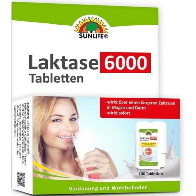 Витамины Sunlife Laktase 6000 Minitabletten таблетки №100