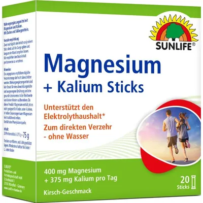 Вітаміни Sunlife Magnesium + Kalium Sticks порошок по 3,75 г №20 у стіках